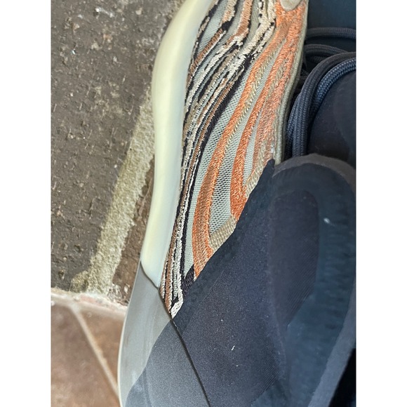 Adidas Yeezy QNTM Amber Tint High Top Sneakers GX1331 Mens Tan Orange Black - Picture 8 of 13